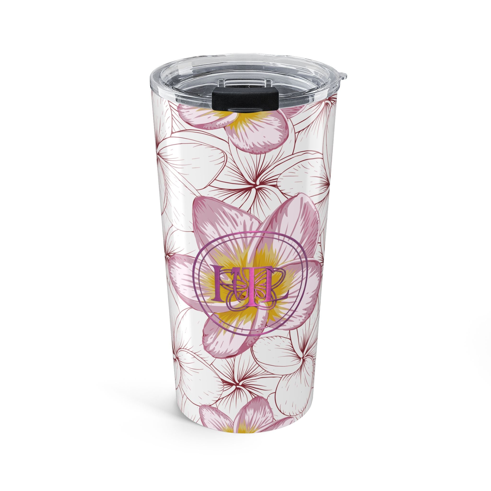 20oz Tipanie Tumbler — Pink Tropical Insulated Travel Cup