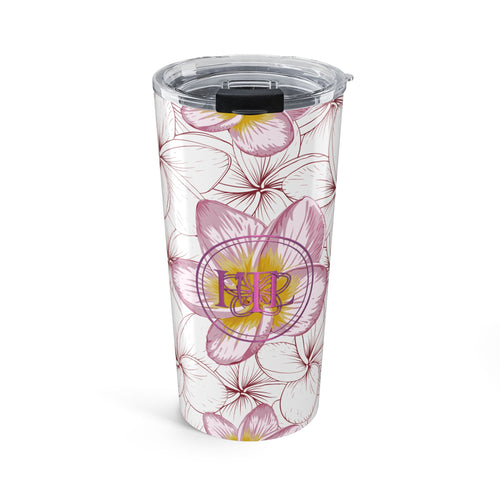 20oz Tipanie Tumbler — Pink Tropical Insulated Travel Cup